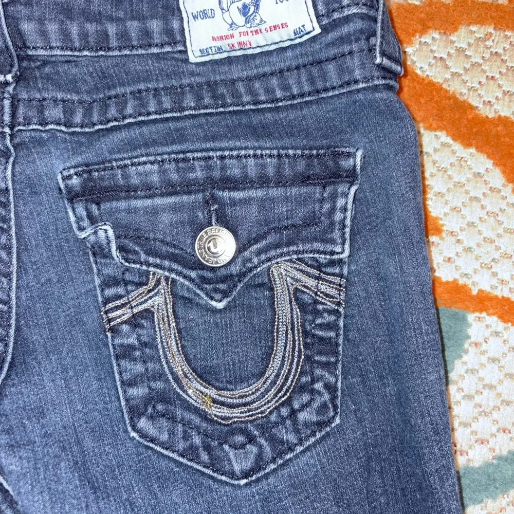 True Religion Becca Super T Skinny Jeans Women’s Size 28 Dark Wash Made in USA - Picture 9 of 11